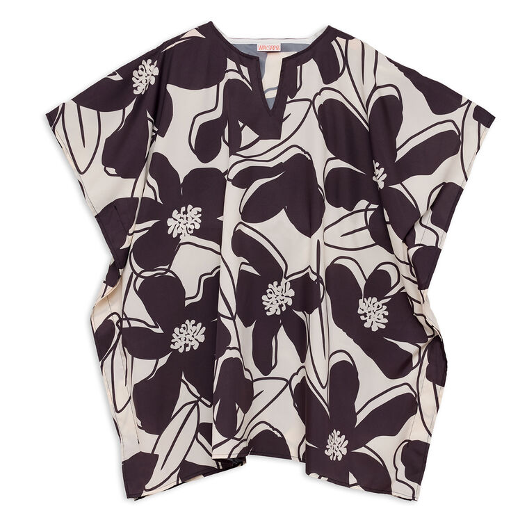 WerkShoppe Black Daisy Halftan Cover-Up Dress