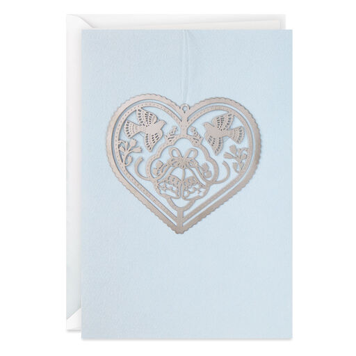 Love That Only Gets Stronger Wedding Card With Heart Ornament, 
