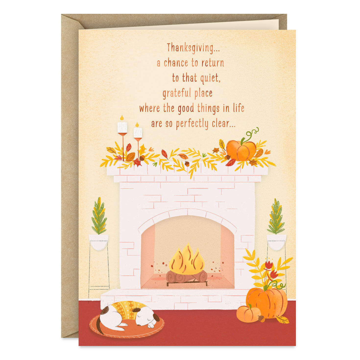 A Quiet, Grateful Place of Blessing Thanksgiving Card