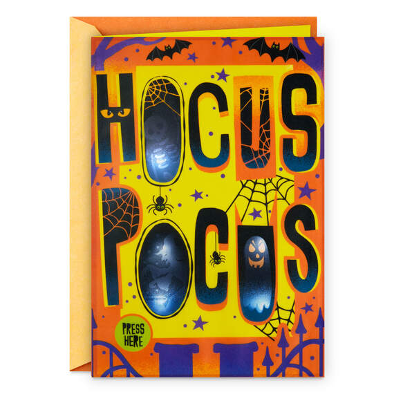 Hocus Pocus Musical Halloween Card With Light
