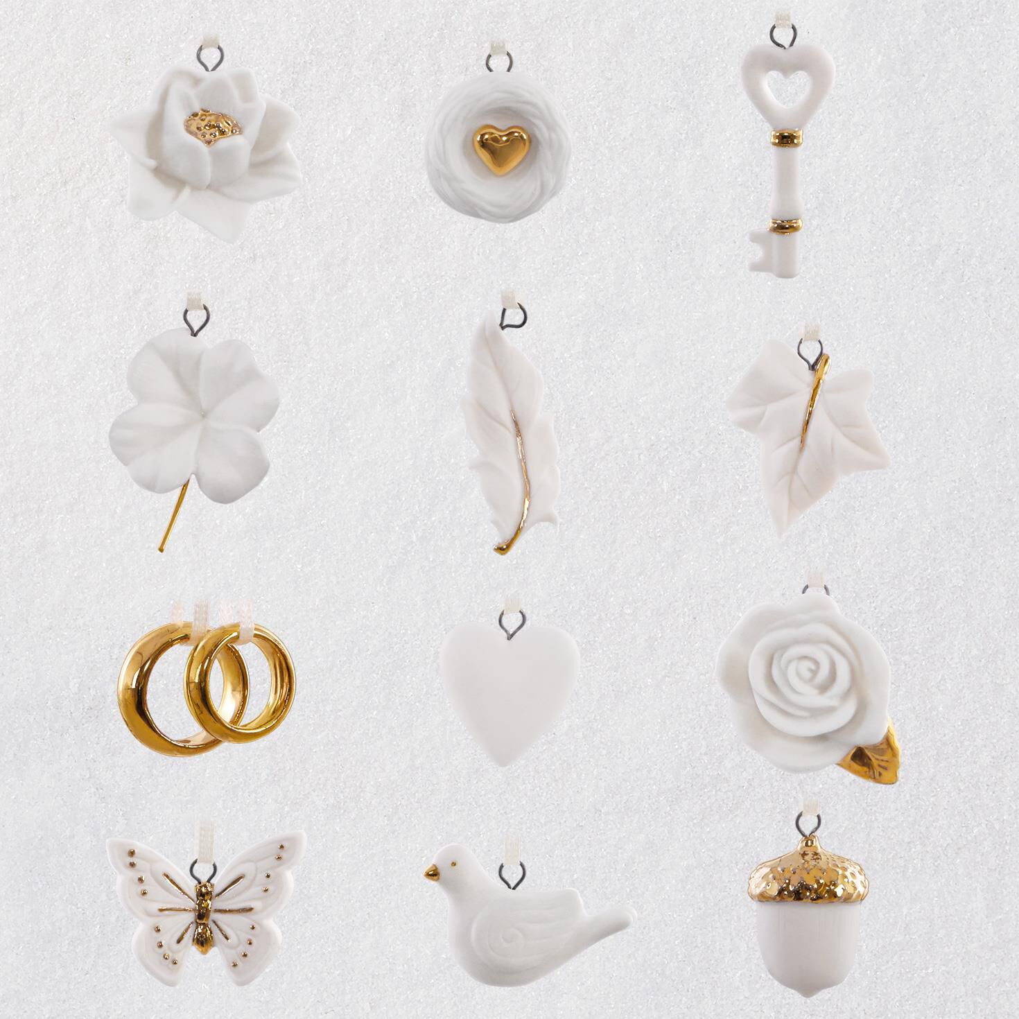 wedding wishes mini ornaments set of 12 keepsake ornaments hallmark
