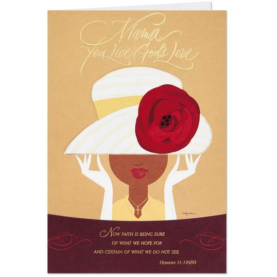 Sunday Hat Religious Mother's Day Card With Magnet, , large image number 1