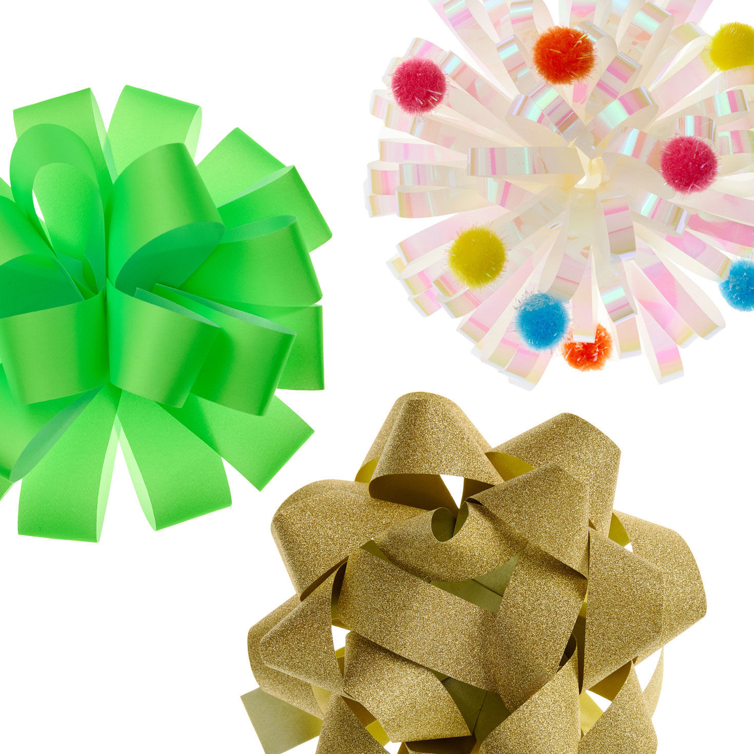 Assorted Colorful Gift Bows upclose view image number 3