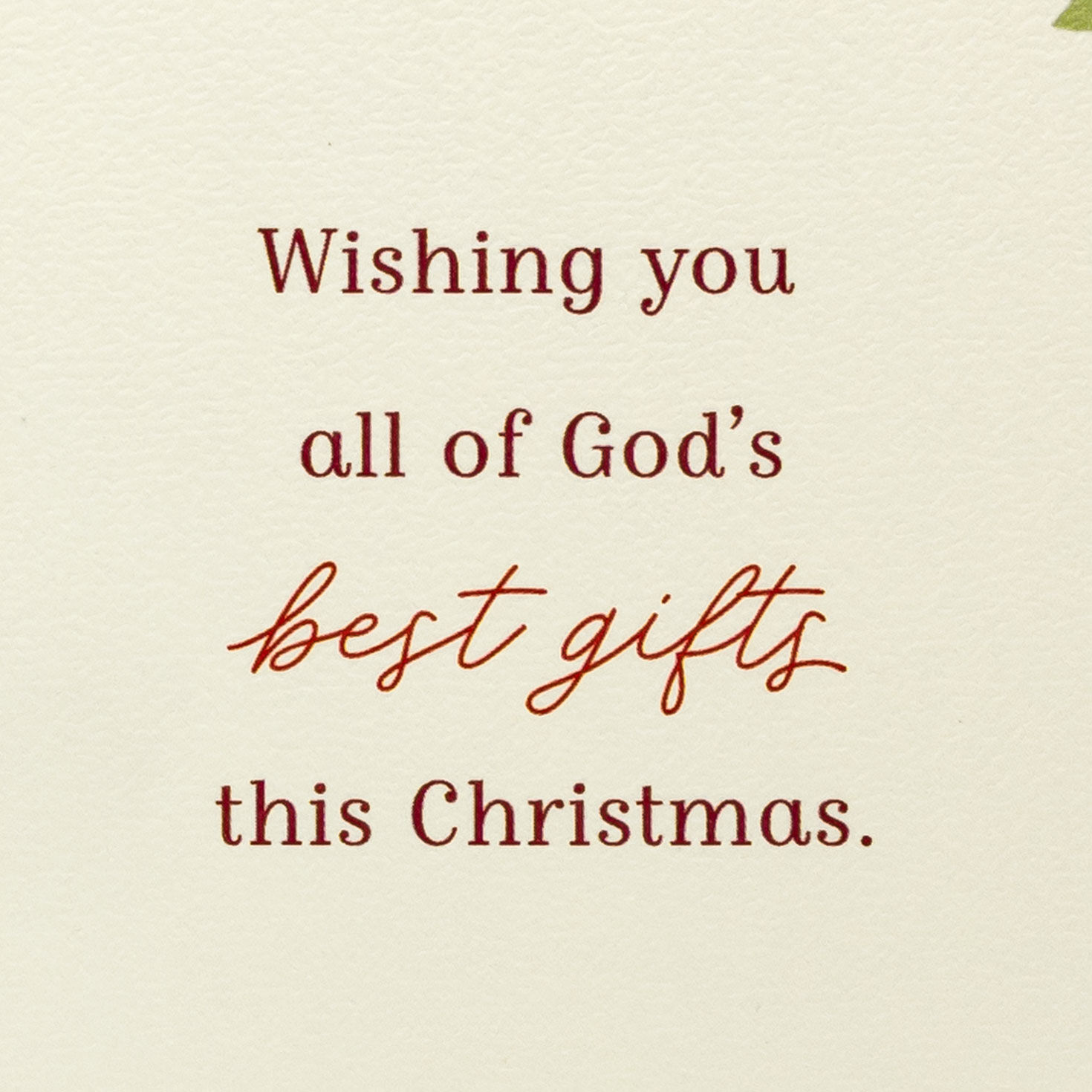 Candle and Poinsettias Religious Christmas Card Sentiment image number 2