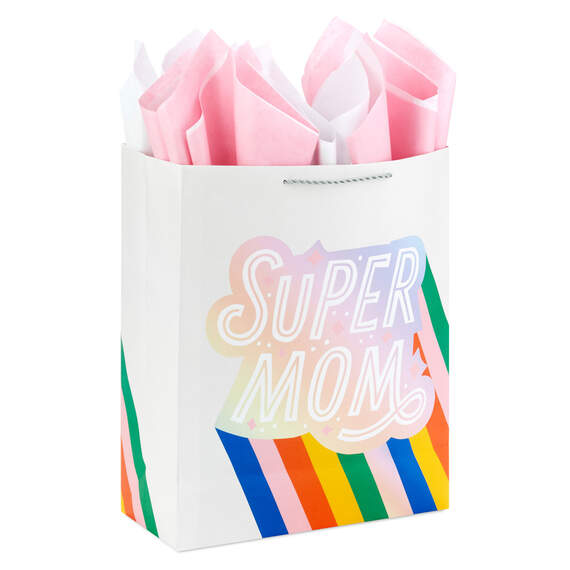 15.5" Super Mom Extra-Large Gift Bag With Tissue Paper, , large image number 6