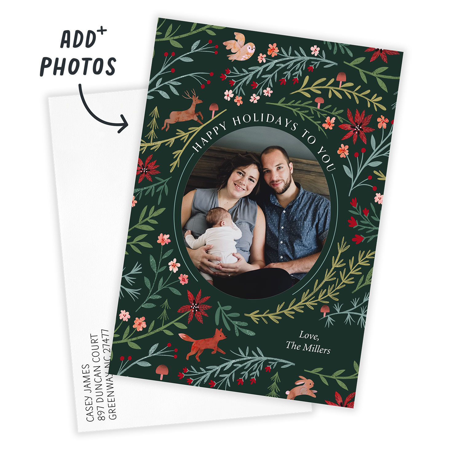 Woodland Tapestry Flat Holiday Photo Card, , large image number 2