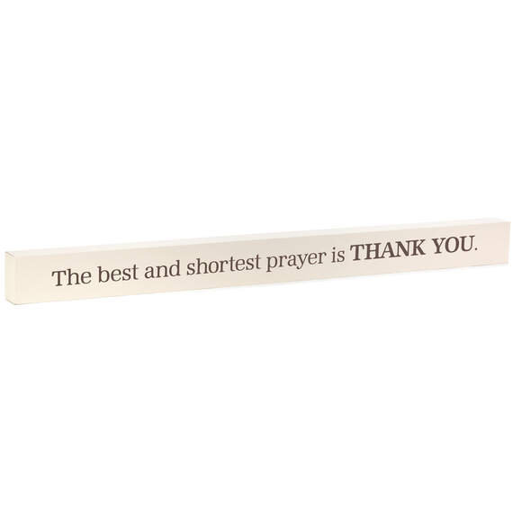 The Best Prayer Is Thank You Wood Quote Sign, 2x23.5, , large image number 1