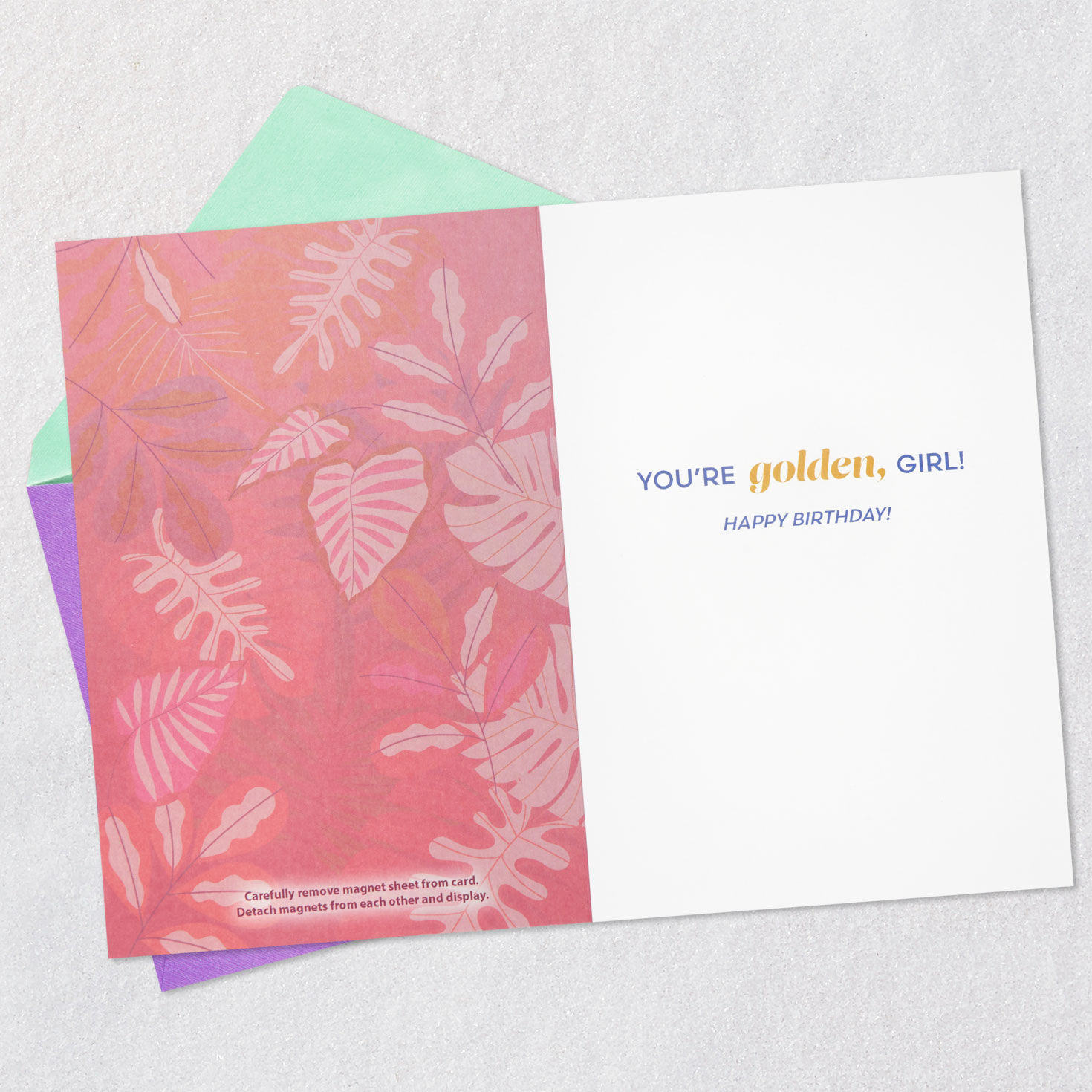 The Golden Girls You Are Golden, Girl Birthday Card With Removable Magnets, , large image number 3