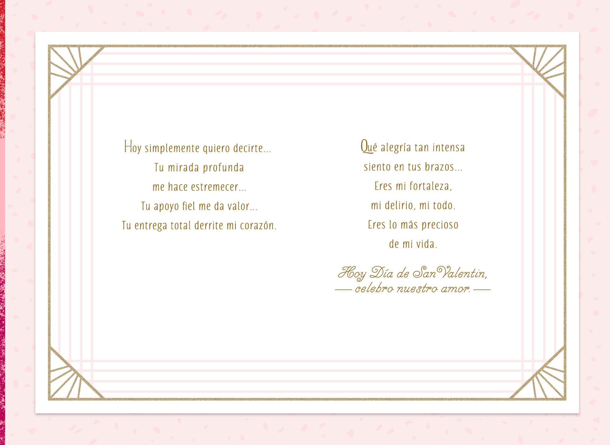 Celebrating Our Love Spanish-Language Valentine's Day Card