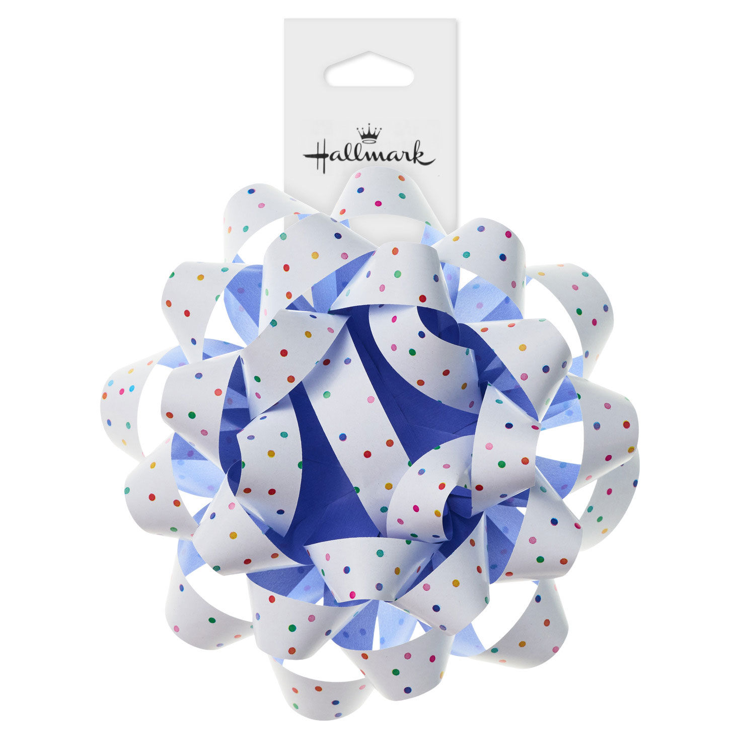 White With Dots and Periwinkle on Reverse Gift Bow package front image number 5