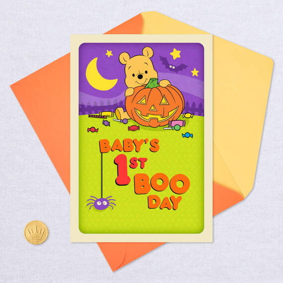 Disney Winnie the Pooh Baby's First Halloween Card, , large image number 5