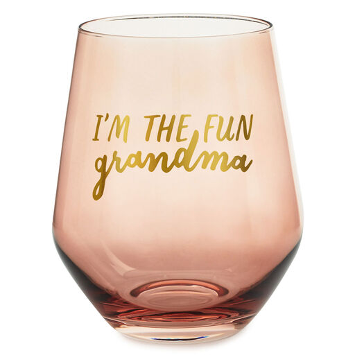 I'm the Fun Grandma Stemless Wine Glass, 14 oz., 