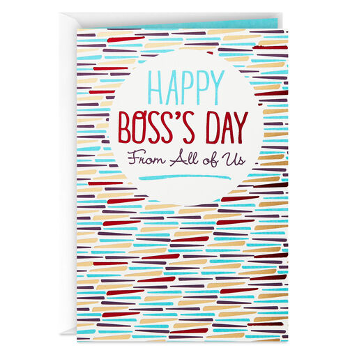 You Care About Us and Our Work Boss's Day Card From All, 