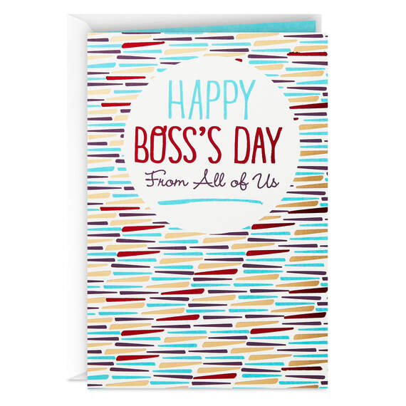 You Care About Us and Our Work Boss's Day Card From All