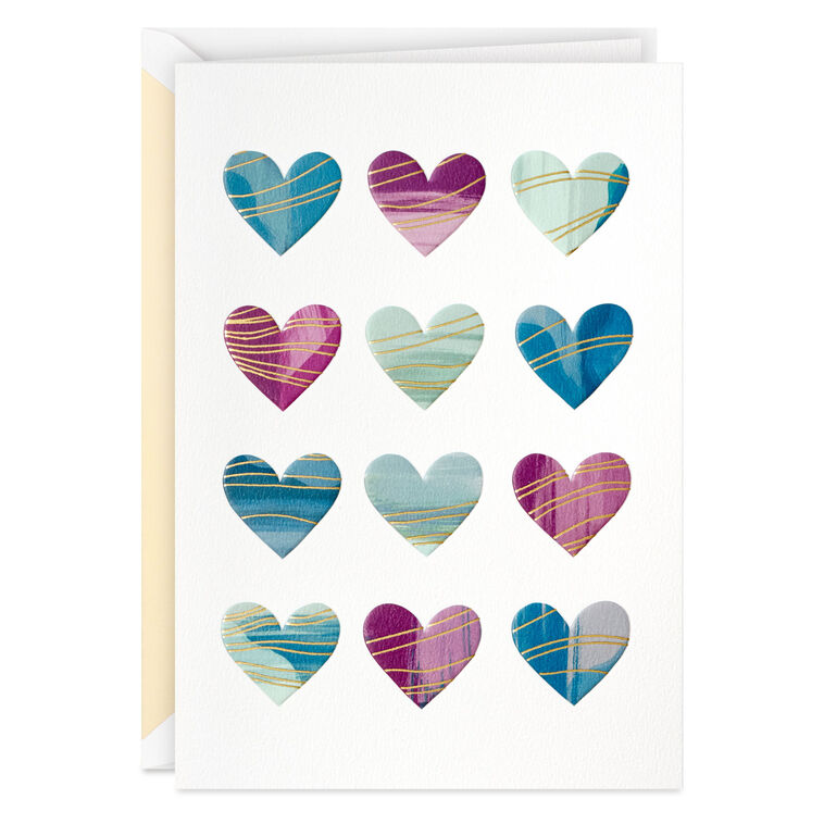 Heart Patterned Card Patterned Hearts Blank Card - Greeting Cards | Hallmark