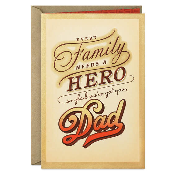 Thank You for Being Our Hero Father's Day Card for Dad