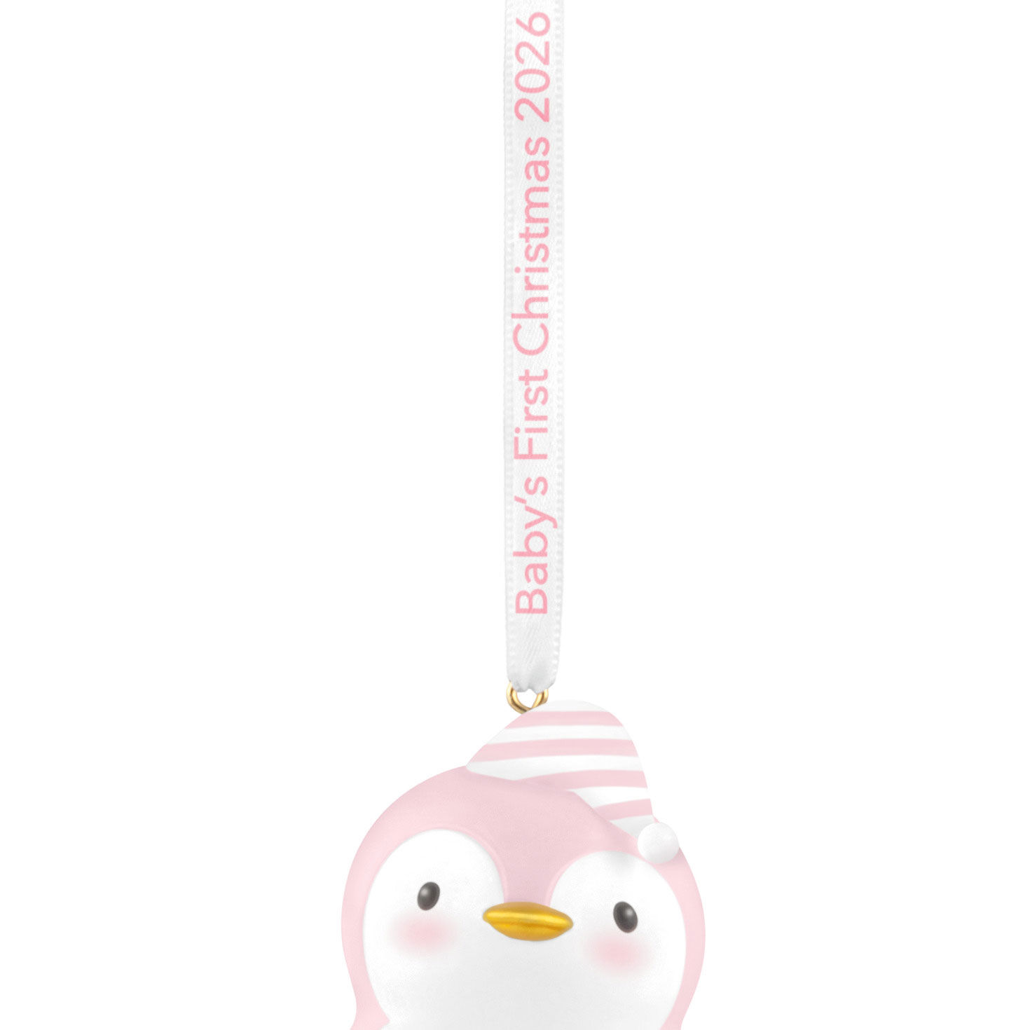 Baby Girl 1st Christmas Penguin Keepsake Ornament  image number 5