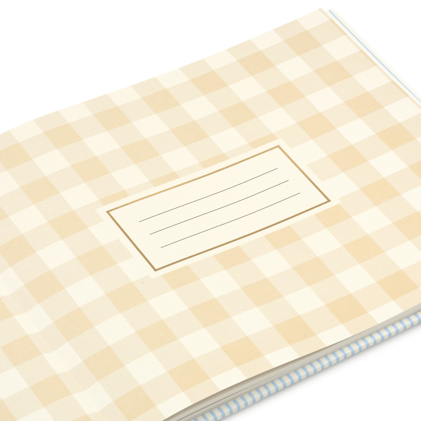 Blue and White Pinstripe Guest Book page detail image number 6