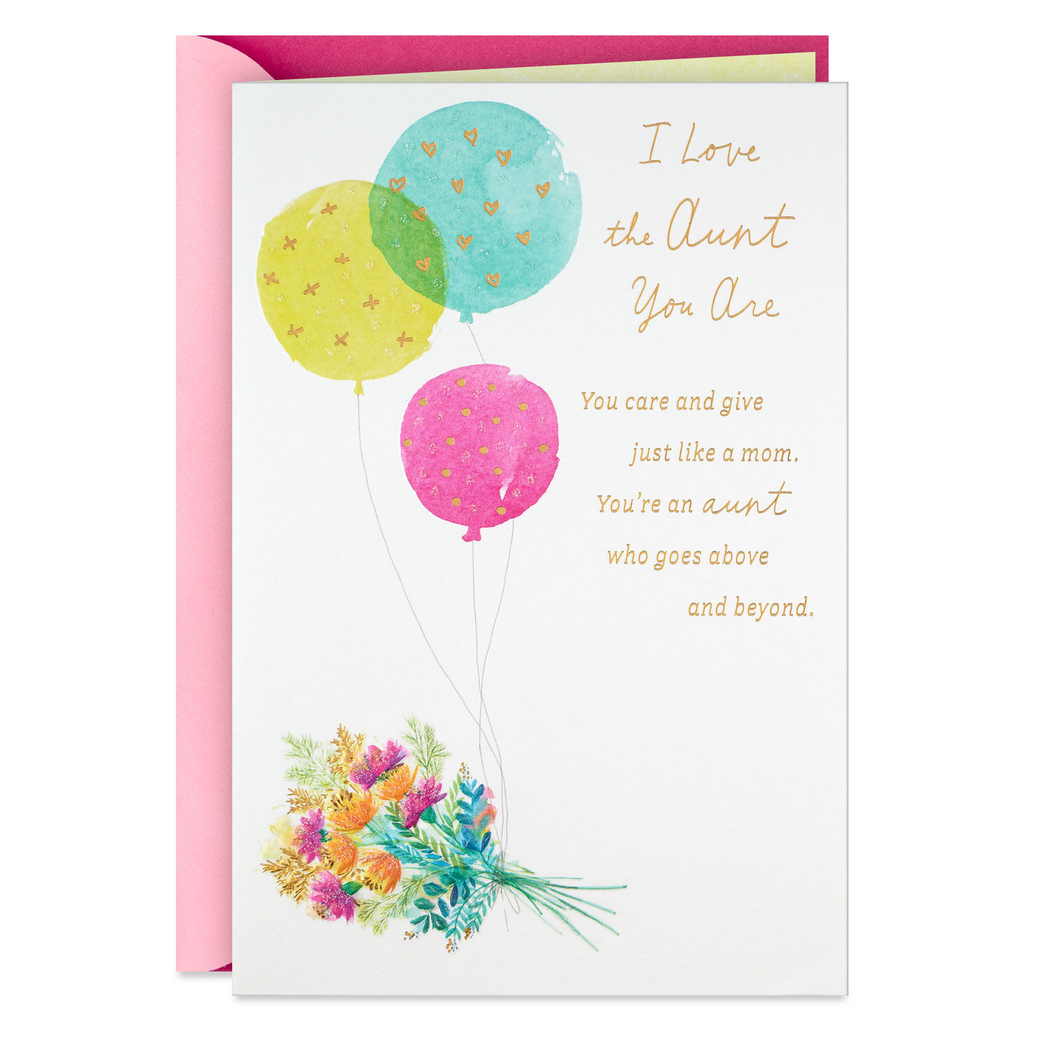 You Care and Give Like a Mom Birthday Card for Aunt