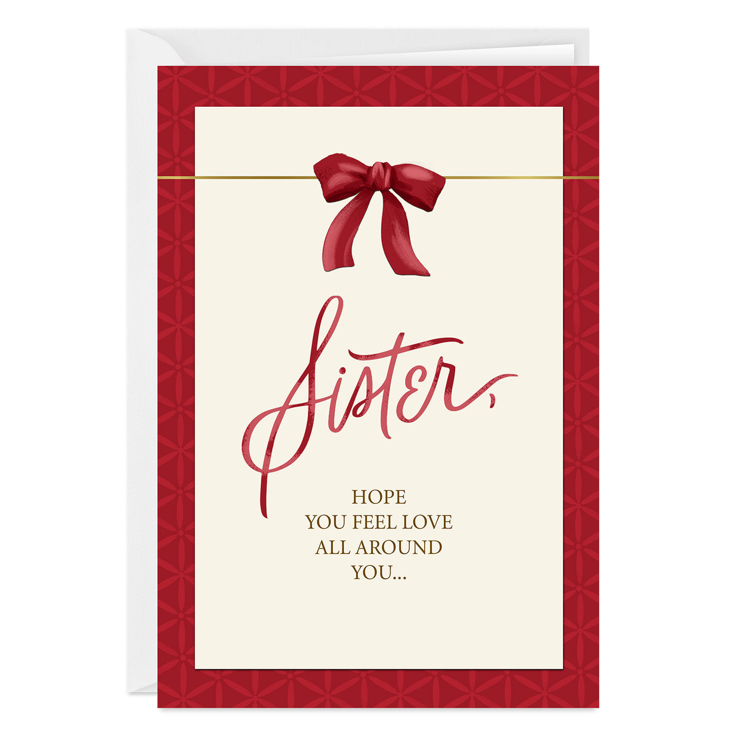 Love All Around Custom Christmas Card for Sister