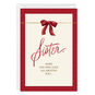 Red Bow Personalized Christmas Card for Sister Card Front with Envelope image number 1