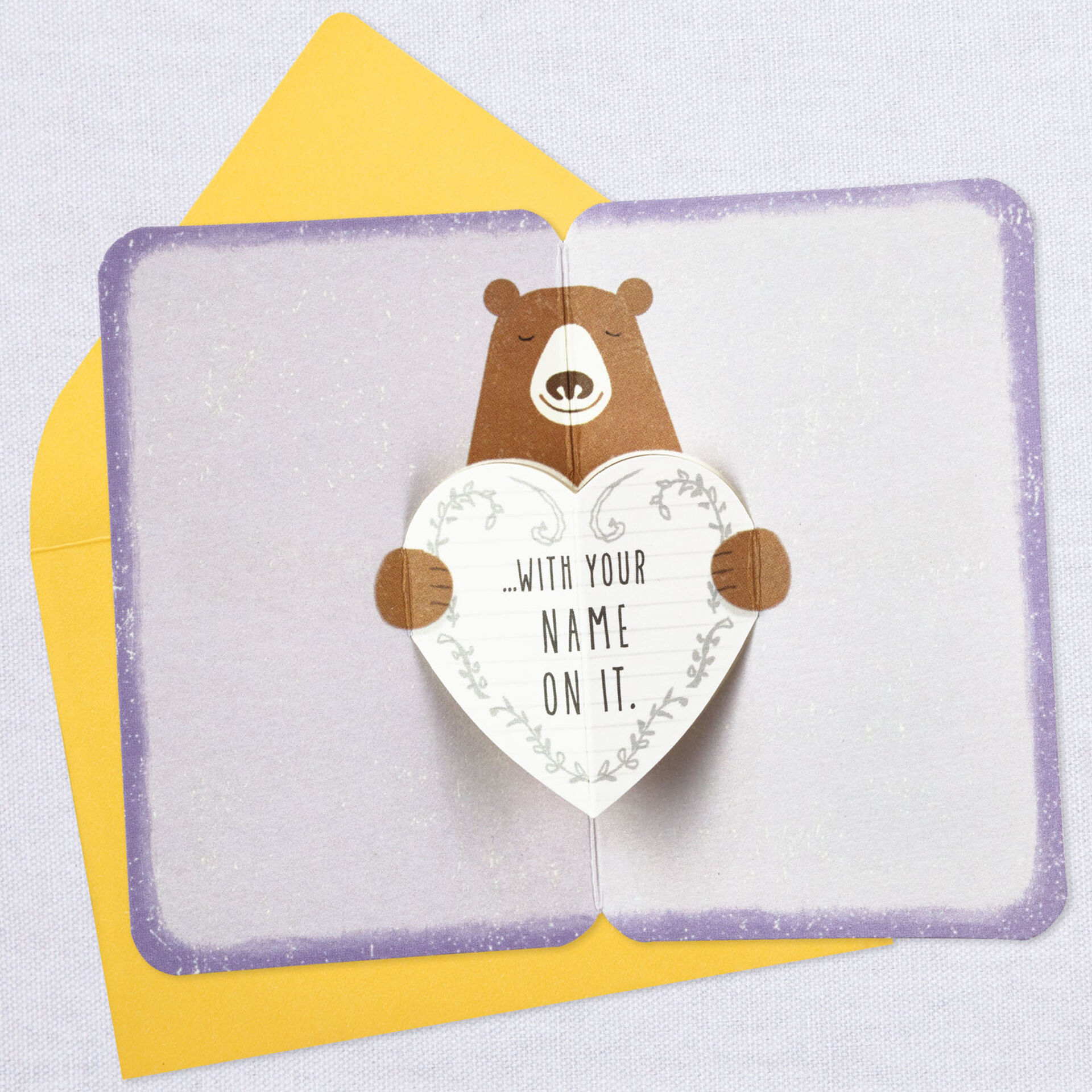 3.25" Mini Bear Hug Pop Up Encouragement Card Greeting Cards Hallmark