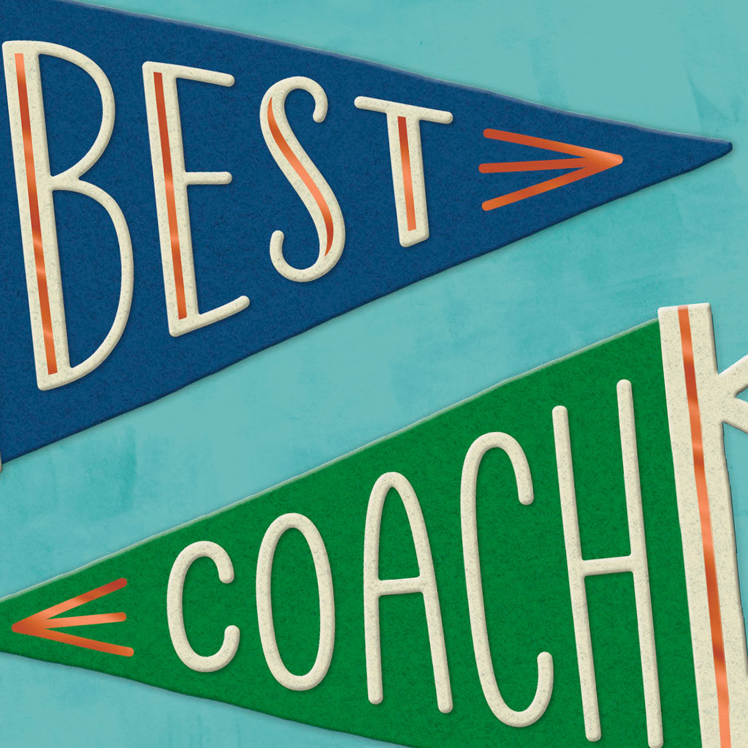 Pennants Thank You Card for Coach Card Front Detail image number 4