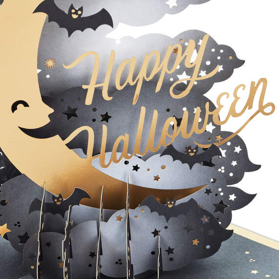 Crescent Moon 3-D Pop-Up Halloween Card, , large image number 4