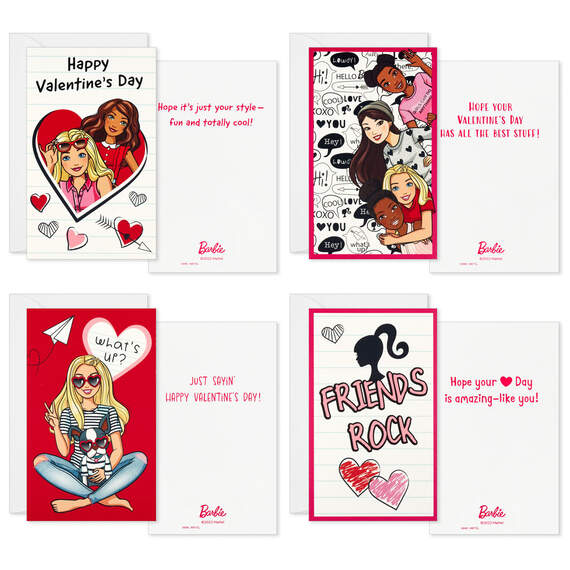 Barbie™ Be You Kids Classroom Valentines Set With Cards and Mailbox - Boxed  Cards