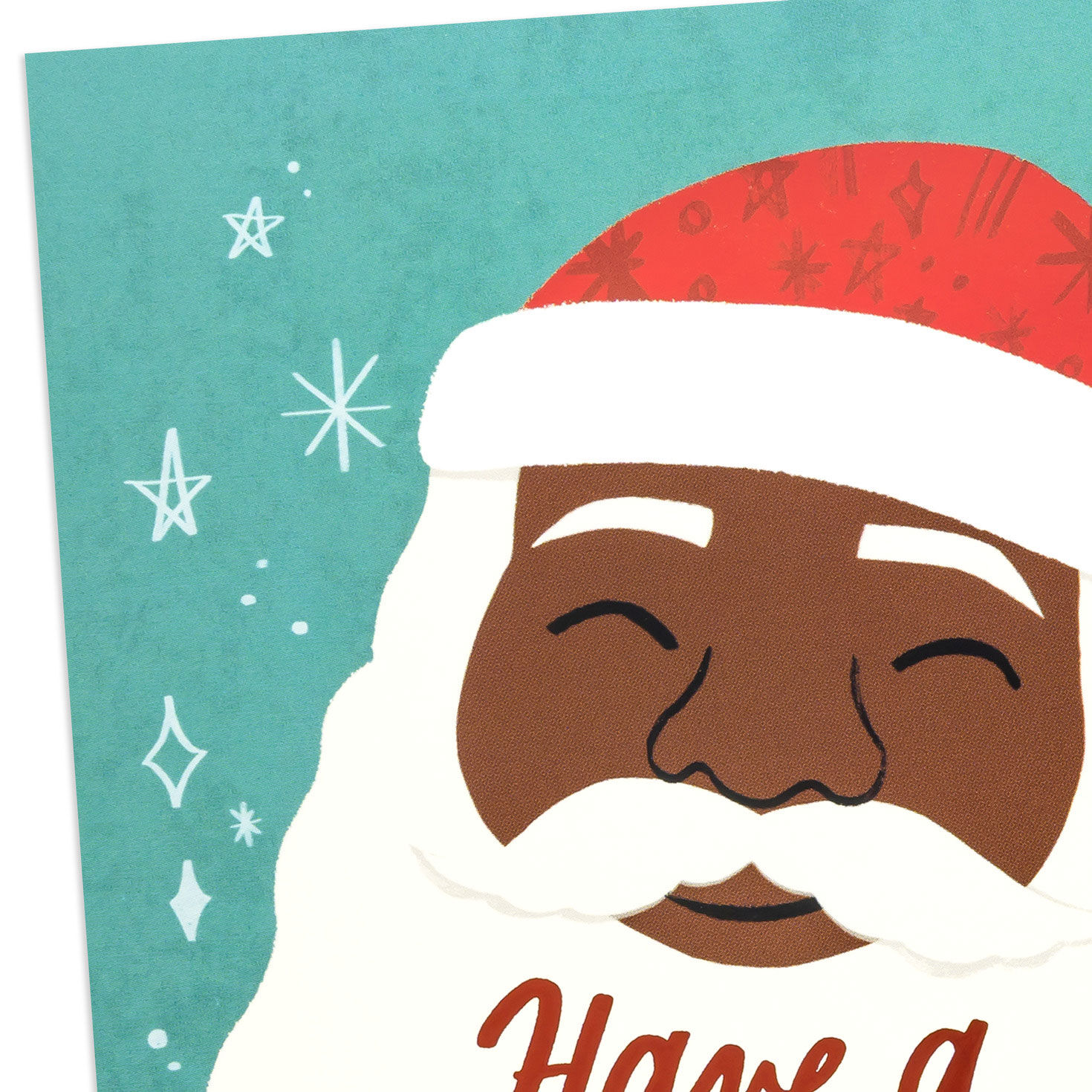 Black Santa With Beard Boxed Christmas Card Pack Cover Detail image number 5