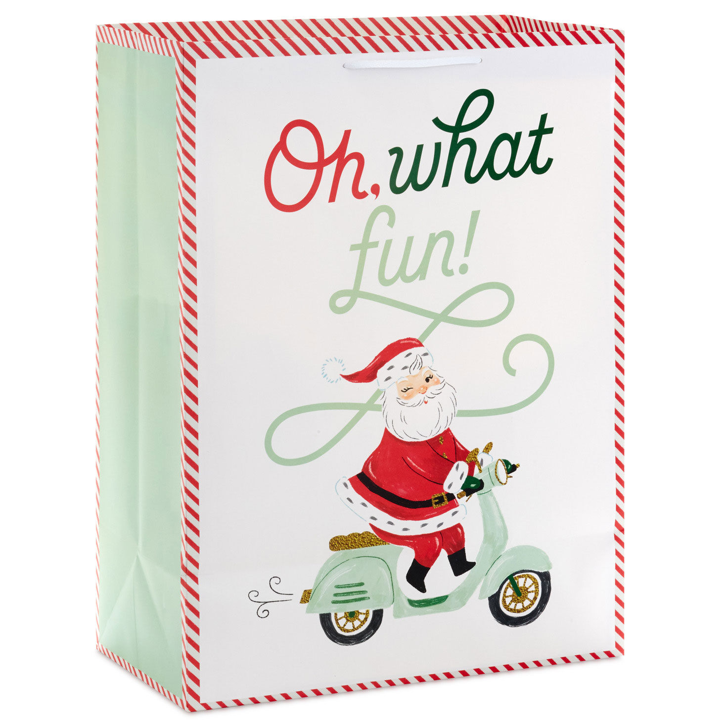 Oh What Fun Santa Jumbo Christmas Gift Bag Back image number 6