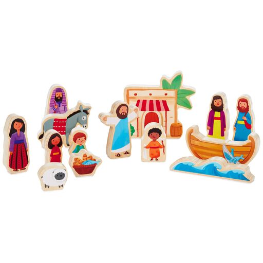 Jesus and Friends Wood Play Set, 14 pieces, 