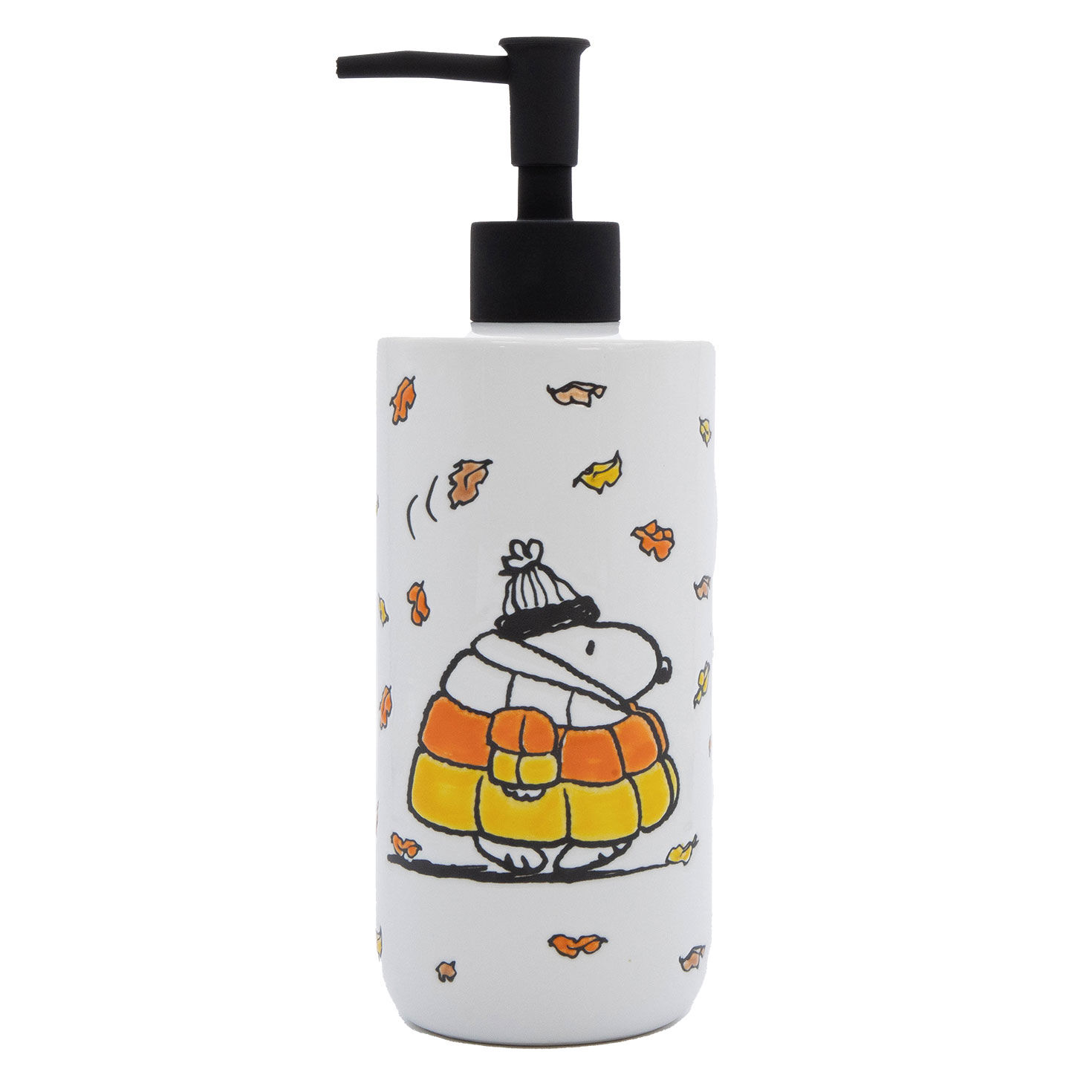 Peanuts Snoopy Candy Corn Puffer Coat Lotion or Soap Holder back
 image number 2