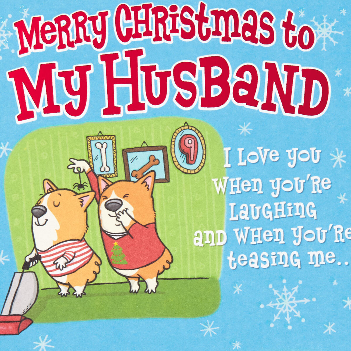 I Love You When Funny Pop-Up Christmas Card for Husband - Greeting ...