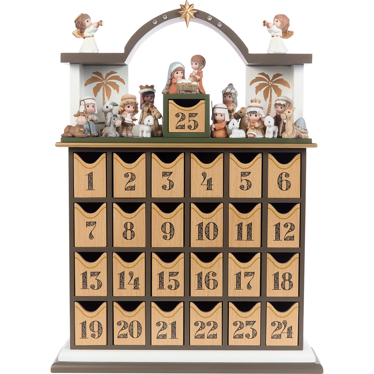 Precious Moments Nativity Advent Calendar With Mini Figurines and Storybook