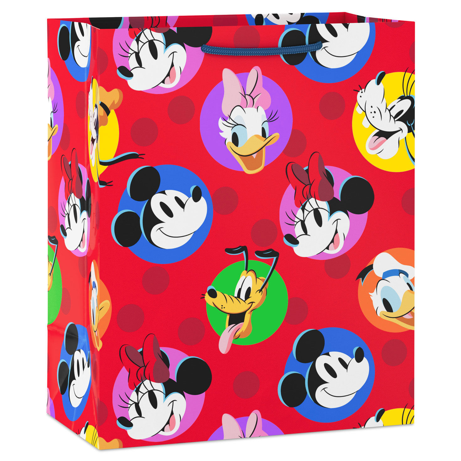 Mickey Mouse and Friends on Red Medium Gift Bag Front image number 1