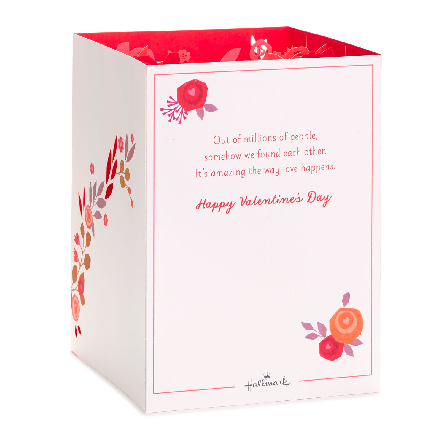 Flower Box 3D Pop-Up Music Light Valentine's Day Card sentiment image number 2