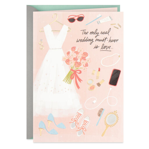 The Only Wedding Must-Have Is Love Wedding Card, 