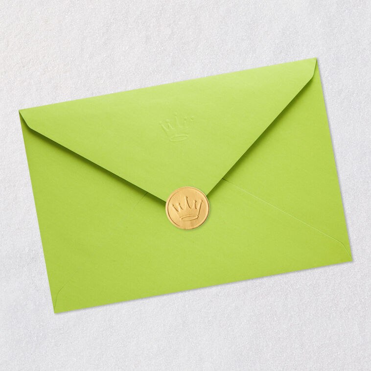 Collage Lettering on White Christmas Birthday Card Envelope Back with Seal image number 7