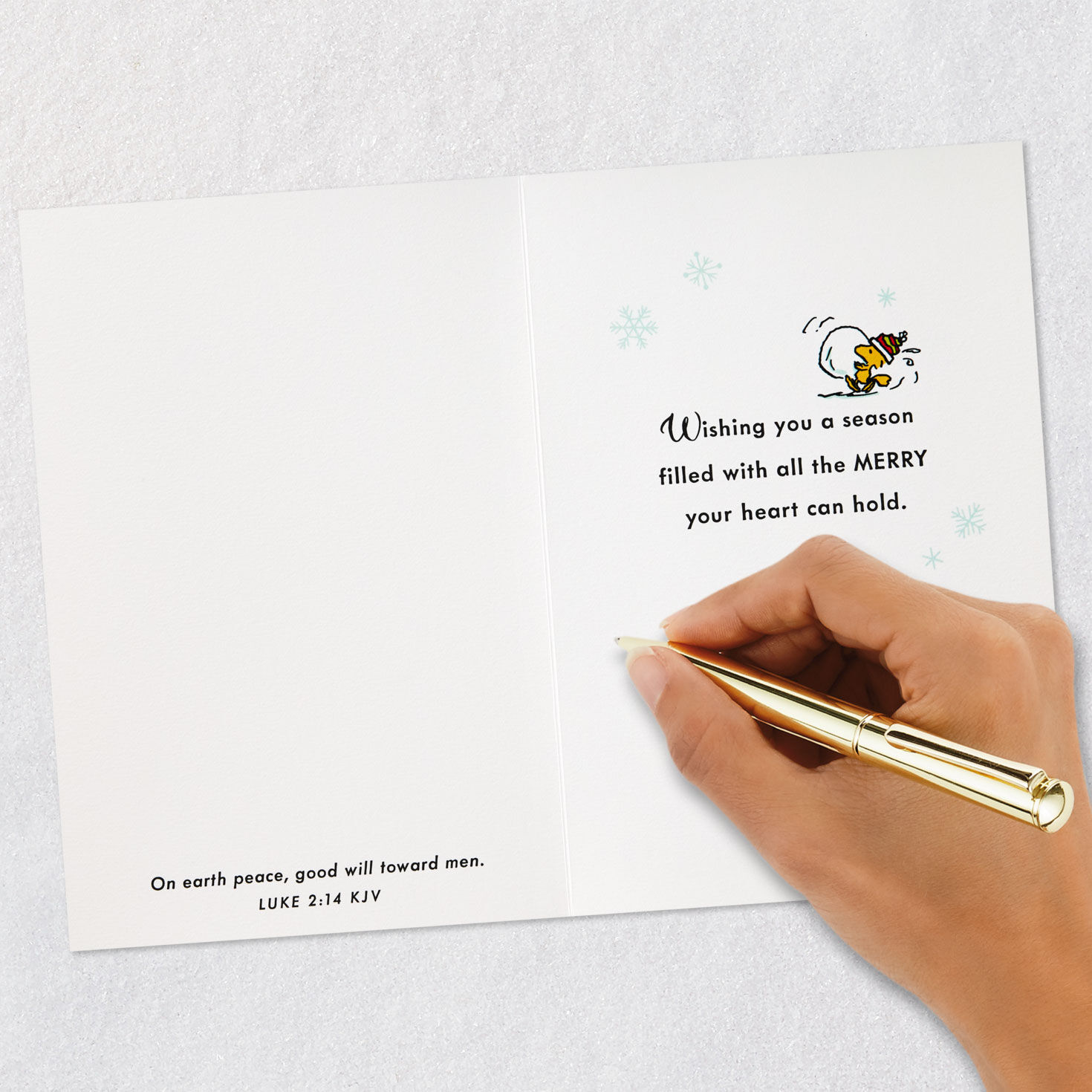 Charlie Brown and Tree Religious Christmas Card Signing card image number 7