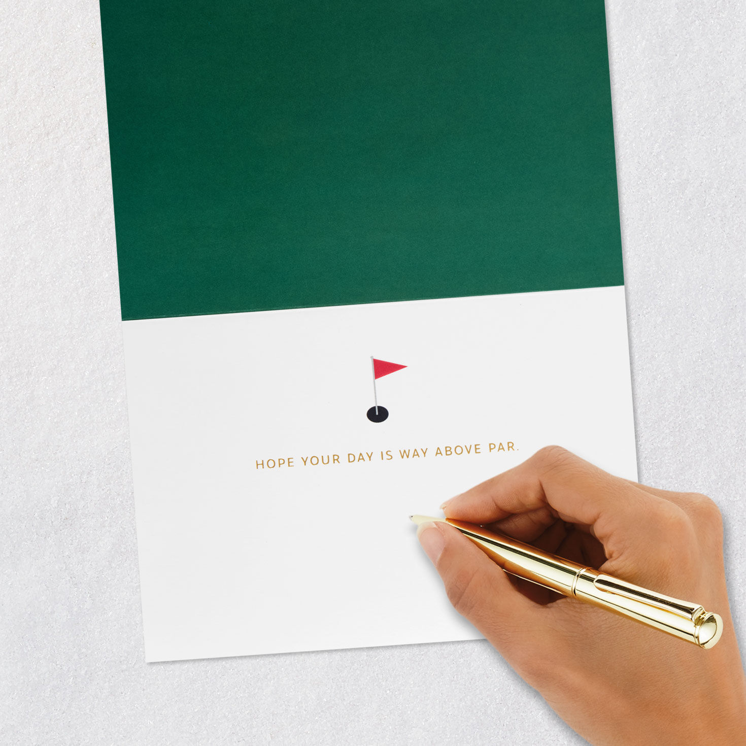 Golf Green and Putter Father's Day Card Signing card image number 6