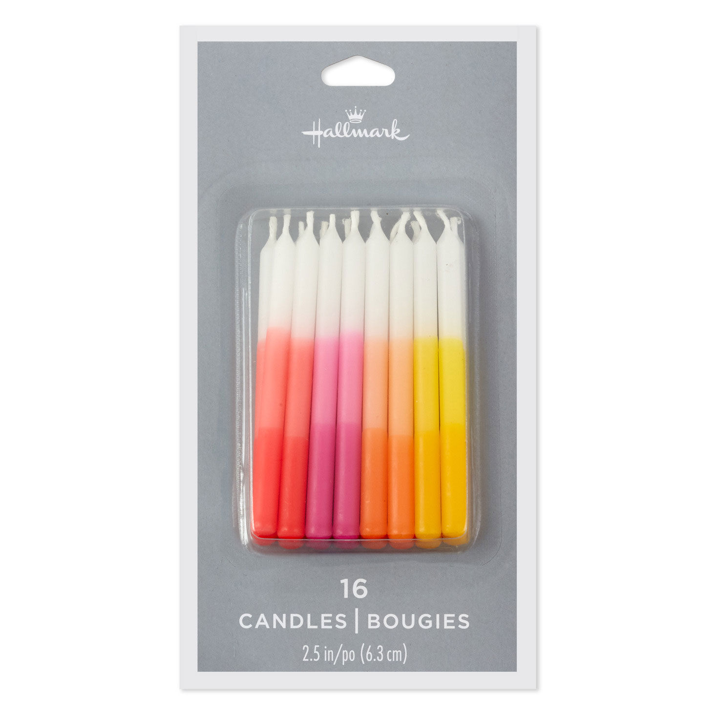 Warm Ombré Stripe Birthday Candles, Set of 16 for only USD 2.99 | Hallmark