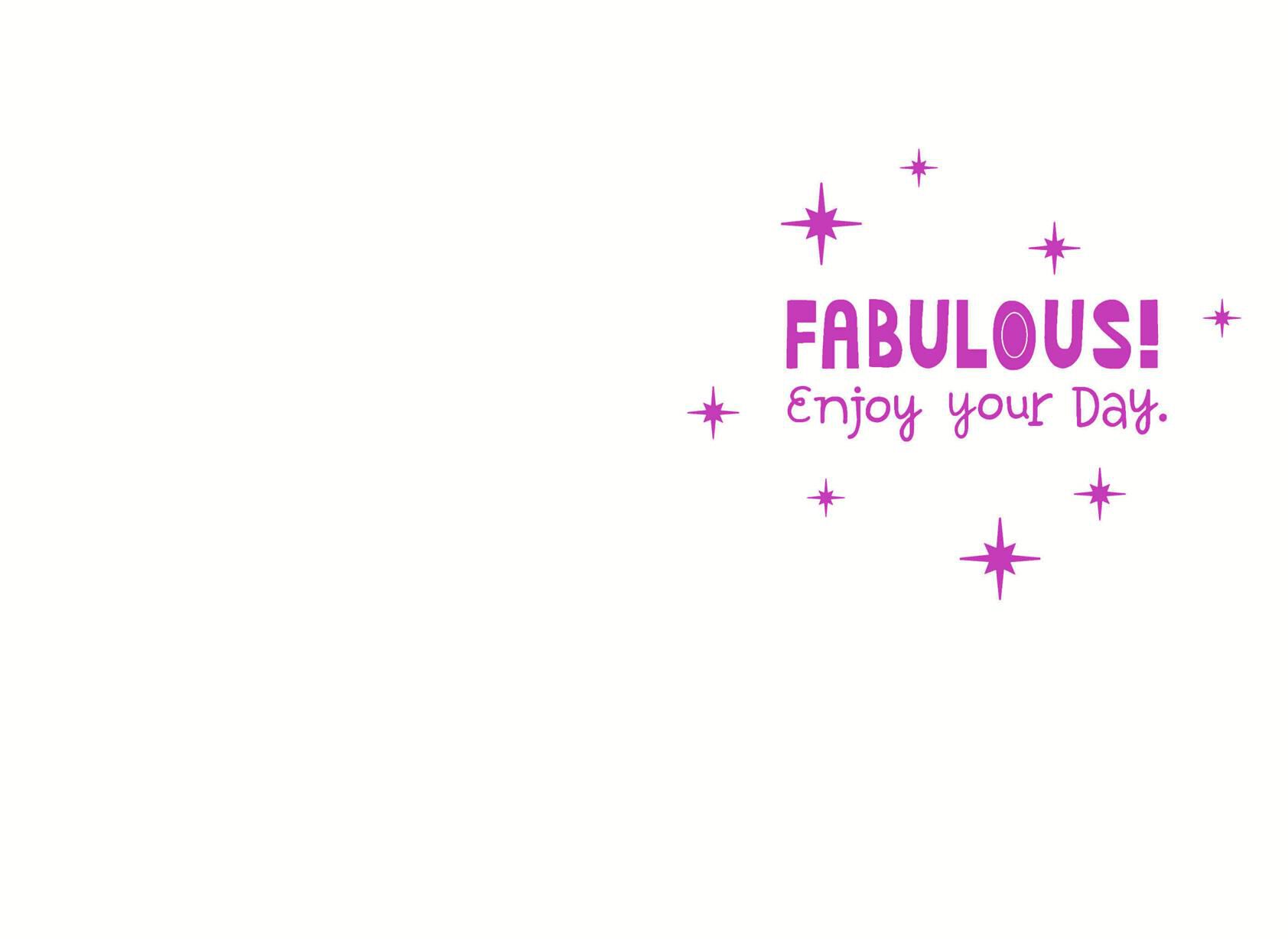 Fabulous Not Old Funny Birthday Card