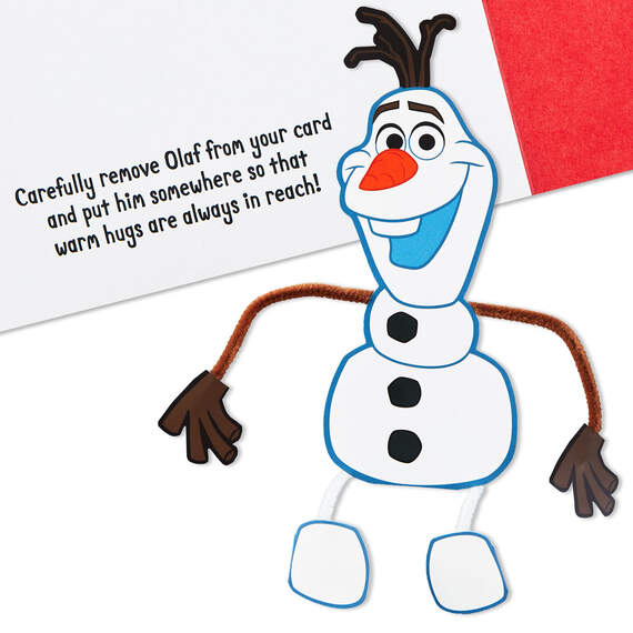 Disney Frozen Olaf Warm Hugs Valentine's Day Card With Posable Character, , large image number 5