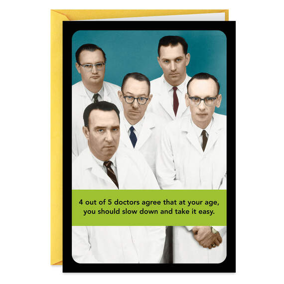 4 Out of 5 Doctors Funny Birthday Card, , large image number 1