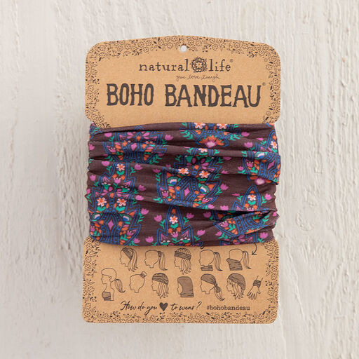Natural Life Dark Mauve Trellis Boho Bandeau, 