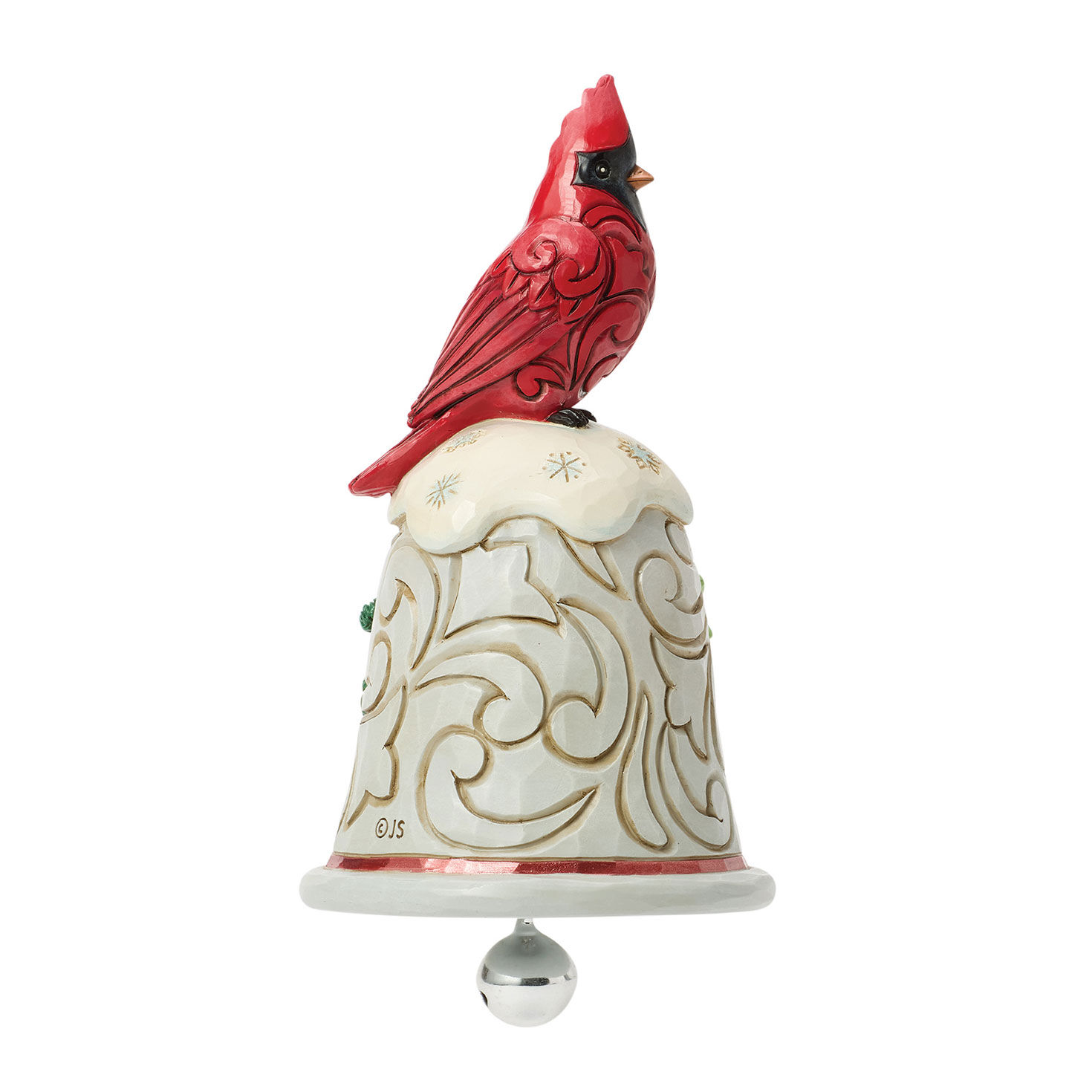 Cardinal on Bell Jim Shore Statue Back image number 2