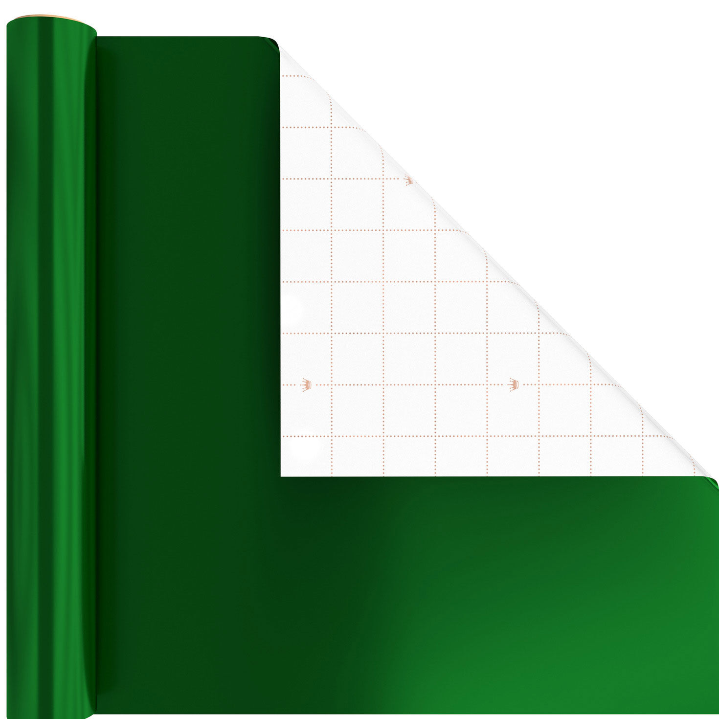 Green Foil Holiday Wrapping Paper Mini Roll, 12 sq. ft.