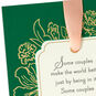 Forest Green and Gold Flowers Anniversary Card for Couple Card Front Detail image number 5