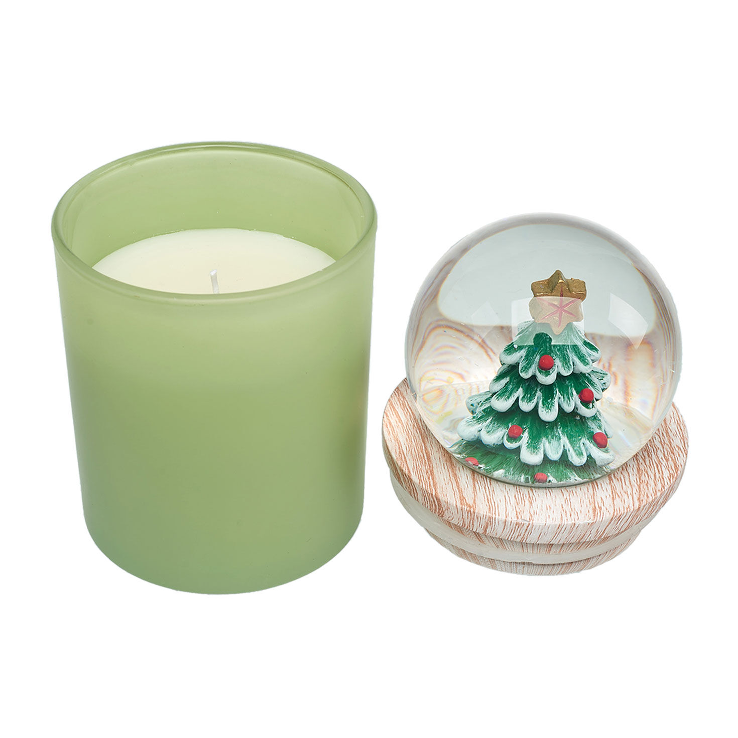 Green Cedarwood Scented Christmas Tree Snow Globe Candle for only USD 19.99 | Hallmark